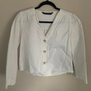 Zara Woman Linen White Shirt